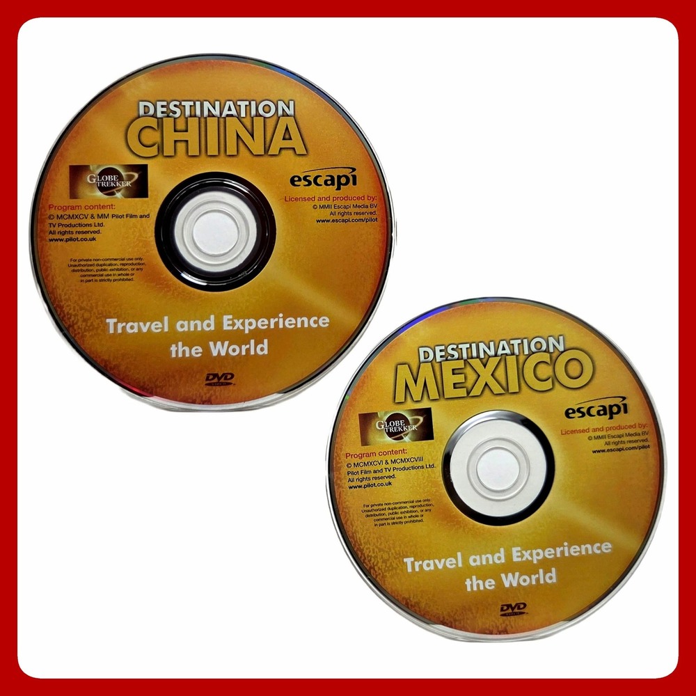 Globe Trekker China Mexico Documentary DVD Travel Series 2 Disc Set Collection